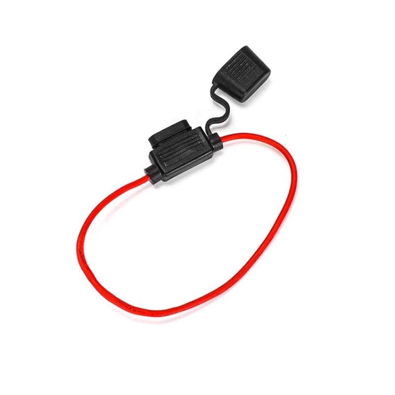 Automobile waterproof fuse box, car modified fuse socket, fuse holder with 30CM wire and fuse sheet