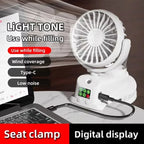 Car Four-speed Spray Fan with Charging Capability Mini Fan with Pedestal Clip Suitable for Home and Office Use Compact Outdoor