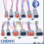 DT 2 3 4 6 8 12 Pin Automotive Sealed Electric Plug male female Waterproof Connector Wire Harness DT06-2S DT04-2P For Deutsch