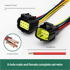 Waterproof connector, terminal, plug, wire harness, male and female, four-core, six-core, 16-core, 248-hole, fast amp1.8 car