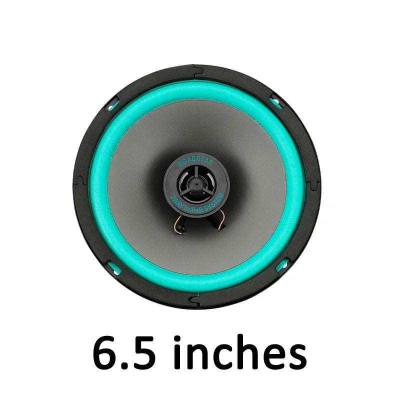 4-6.5 Inch 160W 2-Way Car HIFI Coaxial Speaker Door Audio Music Stereo Tweeter Mid-woofer Full Range Frequency green for Refit