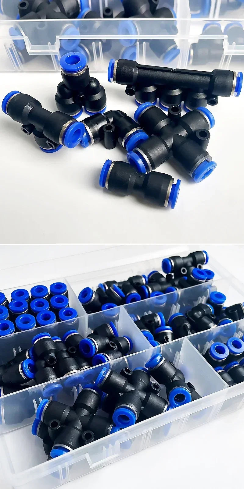 Boxed 51 PCs PU-6/PE-6/PZA-6/PY-6/PV-6/PG-6/PK-6 Pneumatic Fitting Kit 6mm Outer Diameter of the Hose Pipe Tube Air Connectors