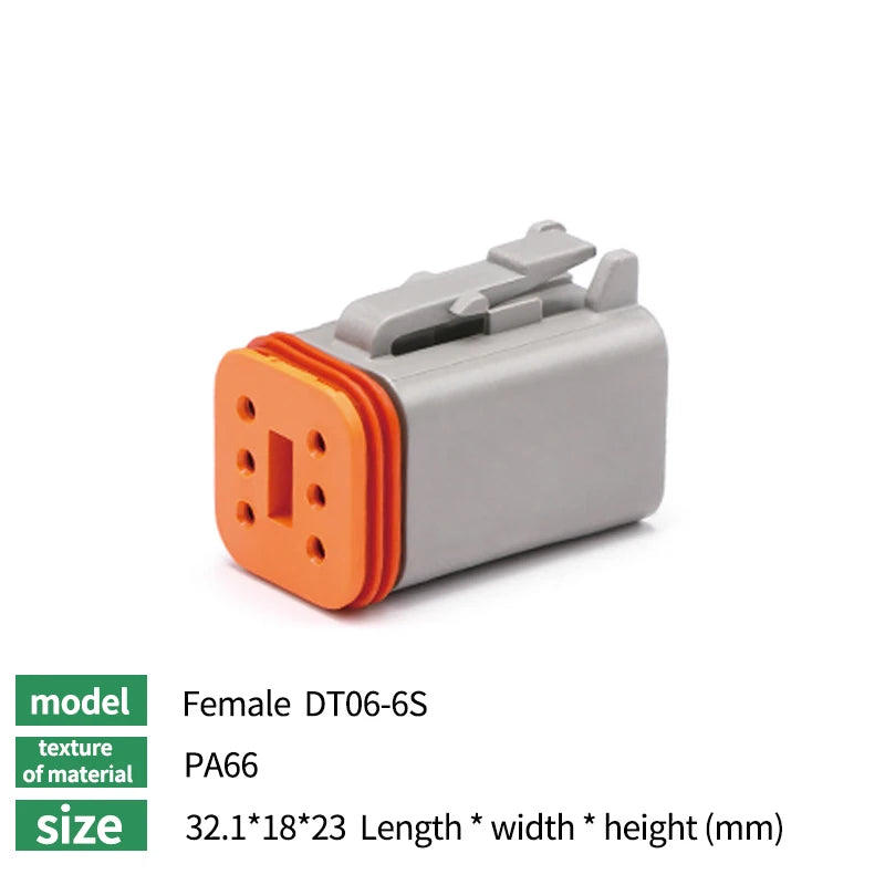 5/10/20Sets Deutsch DT Waterproof Connector Electrical Wire Socket Plug For Car 2P/3P/4P/6P/8P Kit Box Suit DT06-4S DT04-2P DT06
