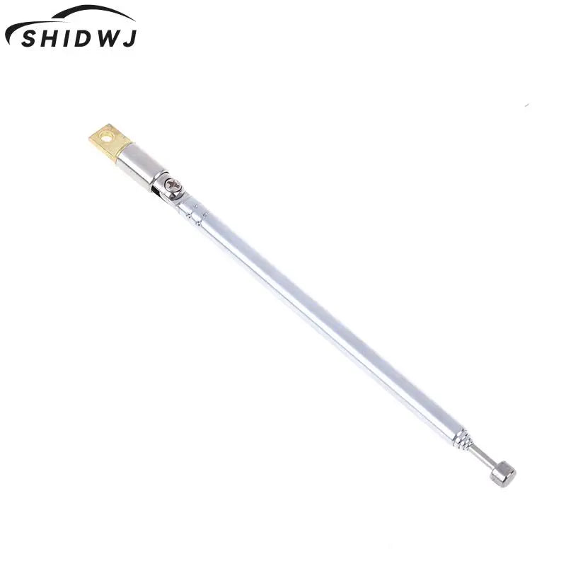 1PC 370mm 5 Sections Telescopic Stainless Steel AM FM Radio Universal Antenna Hot sale