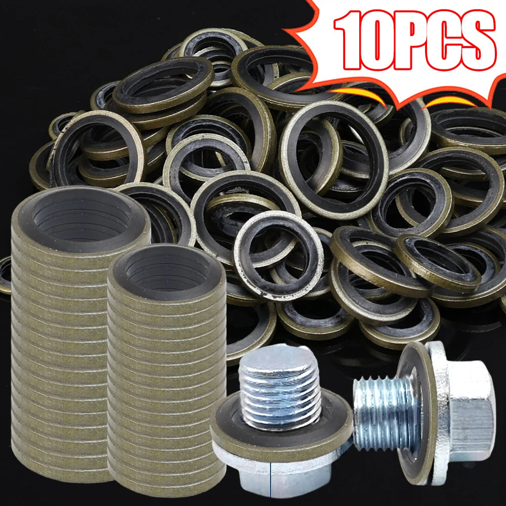 Non-Slip Car High Pressure Fuel Line Drain Plug Gasket Universal Oil Pan Gaskets Accessories Seal M6/M8/M10/M12/M14/M16/M18/M20