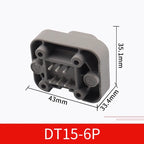 DT13-2P Dechi type automotive waterproof connector DT15-4P PCB panel pin socket plug DT06-6S