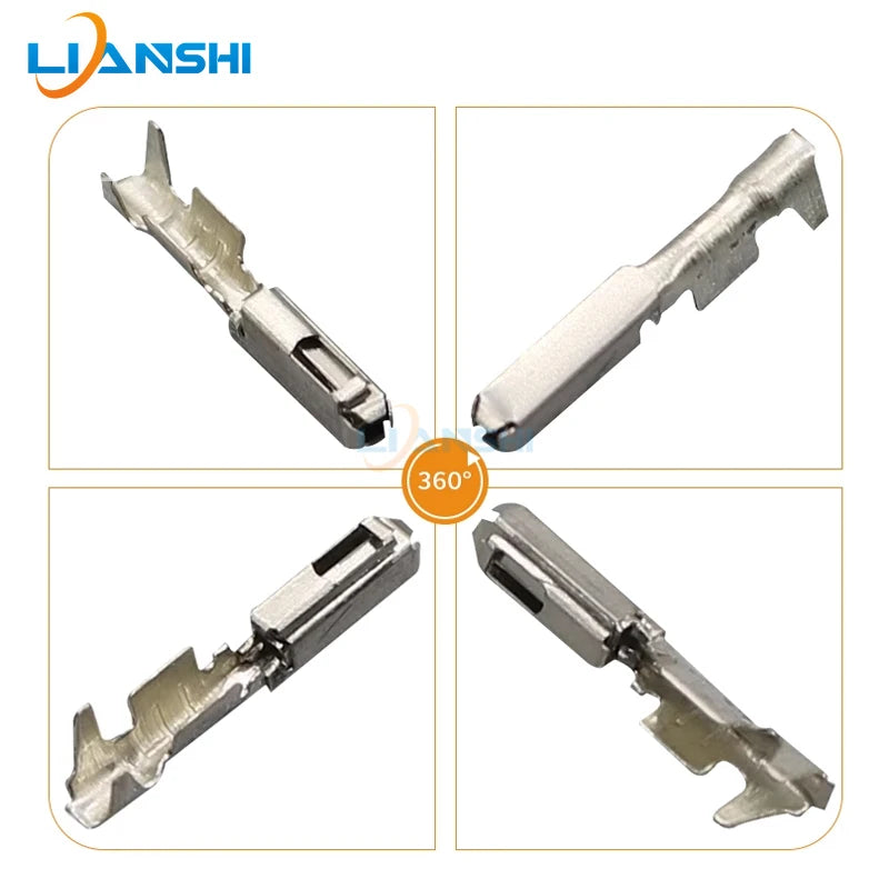 100pcs ECU pin square terminal 5-968221-1 tin-plated automotive connector female spring crimping range 0.5-0.75mm²