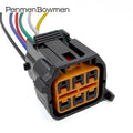 1 Set 6 Pin Car Headlight Electrical Cable Connectors Waterproof Female Wire Harness Plug for Hyundai KIA HP066-06021