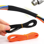 1-10pcs Car Insulation Cable Sleeves Black Braided Heat Shrink Tube Line Organizer Flam Retardant Wire Wrap Sheath Protection
