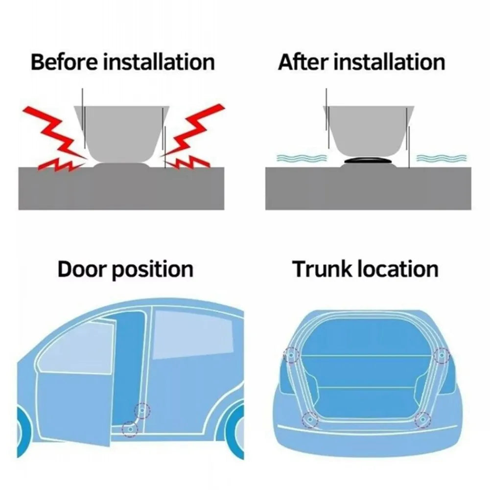 2023 New Universal Car Door Shock Absorbing Gasket For Car Trunk Sound Insulation Pad Shockproof Thickening Cushion Stickers