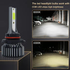 LED 9005/HB3 9006/HB4 9007 H13 H11 H7 H4 H3 H1 880 Car Bulbs 12V High Low Beam 20000LM 120W 6500K White Plug-N-Play 80000h amagi