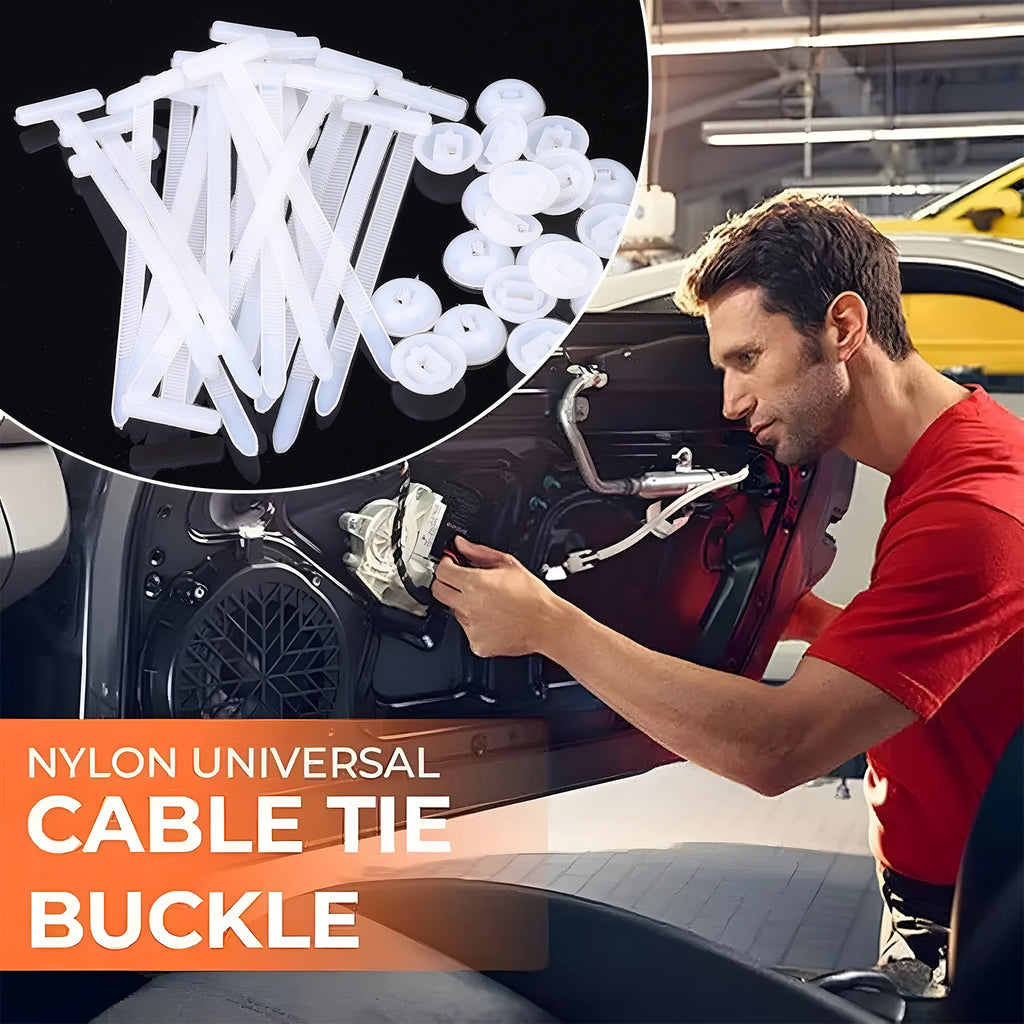 Nylon Zip Cable Tie Clips Cars Engine Guards Fenders Underbody Panels Fasteners Screw Replacement Self-locking Cable Accessories