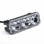 2pcs 3LED Car Work Light DRL Spotlight Super White High Power Waterproof Car Daytime Running Light Fog Lamp Driving Lamp