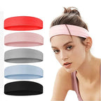 Mens Sports Headband Sweatband Anti-slip Stretch Elastic Outdoor Sport Sweat Headband Women Gym Running Tennis Headwrap Amagi