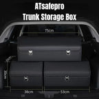 Car Trunk Organizer Box Large Capacity Auto Multiues Tools Storage Bag Stowing Tidying Leather Camping Outdoor Car Storage Bags