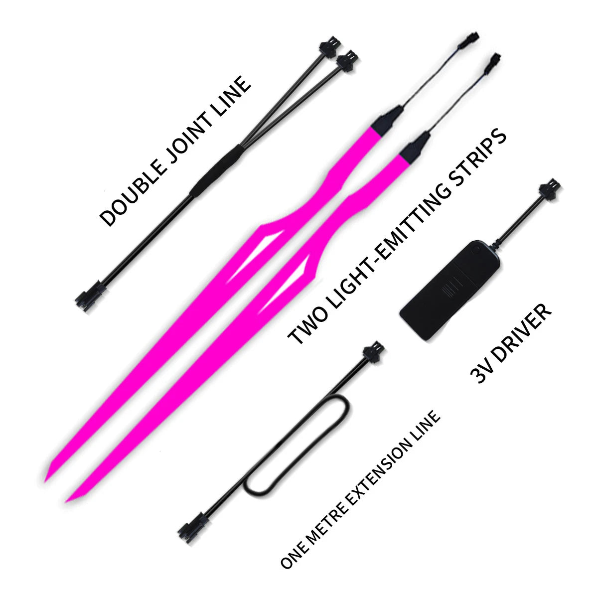 Light Up Your Ride Motorcycle LED Warning Strip with Multicolor Reflective Lights Light Film DIY Helmet Strip Accessories