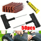 Car Motorcycle Cold Repair 50/5pcs Vacuum Tire Repair Strip Tire Repair Kit Rubber Plugs Strings Puncture Repair Tools New amagi