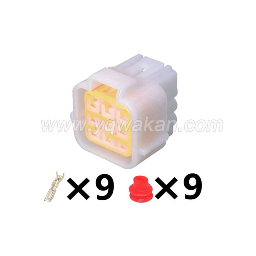 9 Pin Connector Waterproof 2.3 mm Male Female Connector Wiring Harness  Cable Plug FW-C-9M-W FW-C-9F-W Terminal White Black