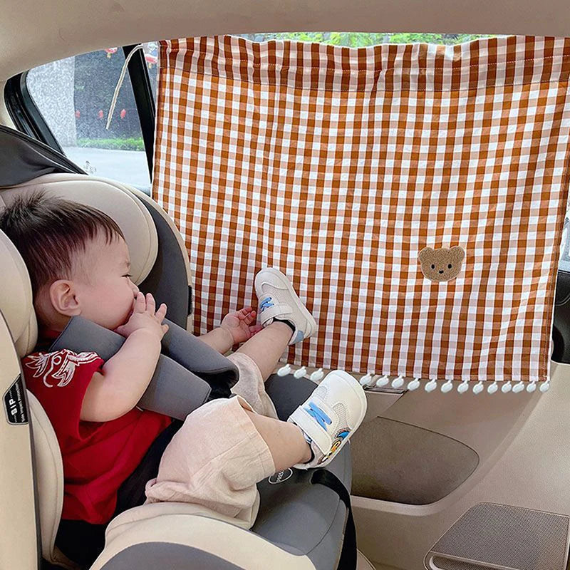 Suction Cup Curtain In The Car Window Sunshade Cover Cartoon Universal Side Window Sunshade UV Protection For Kid Baby Children