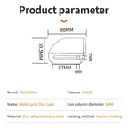 Motorcycle Bicycle Lock Alarm Safety Protection Padlock Disc Aluminum Alloy Anti-Theft Reminder Rope Lock Bag Motorcycle Amagi