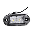 2Pcs Set White Marker Lights 12V LED Car Side Marker Tail Light 24V Trailer Truck Lamp Waterproof Plastic Signal Lamp