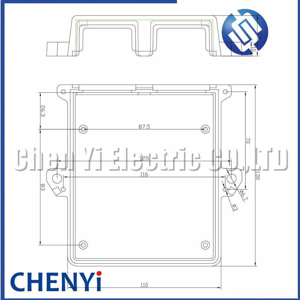 24Pin/48Pin ECU shell Aluminum PCB Box with auto connector plug car on-board controller panel circuit board connectors with Pin
