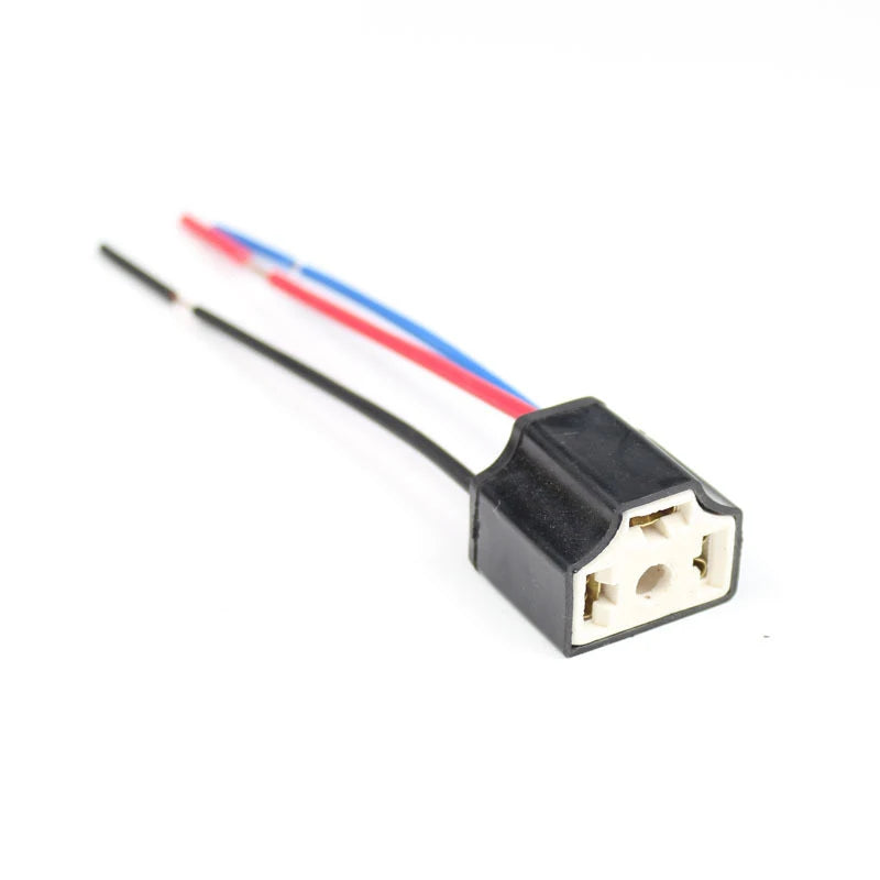 1PC H4 Three Holes Ceramic Wire Wiring Car Head Light Bulb Lamp Harness Socket Plug Hot Sale Auto h4 connector plug car products