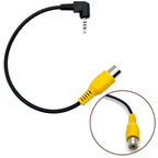 1PC AV In Video Cable Adapter 2.5mm AV Jack Male Plug To RCA Female Adapter Cable for GPS and Rear Camera Converter Cable Amagi