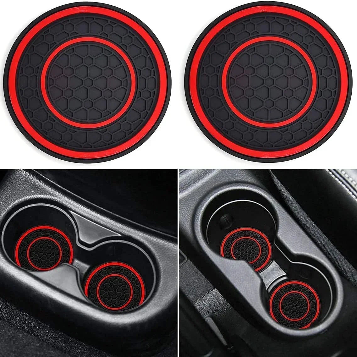 2pcs 7cm Non-slip Car Water Cup Pad Mat for Bottle Holder Coaster Auto Interior Anti-skid Cup Holders Amagi