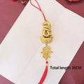 1Pc 2025 Year Of The Snake Gold-Plated Plastic Zodiac Snake Pendant Lucky Mascot Home Car Hanging Ornaments