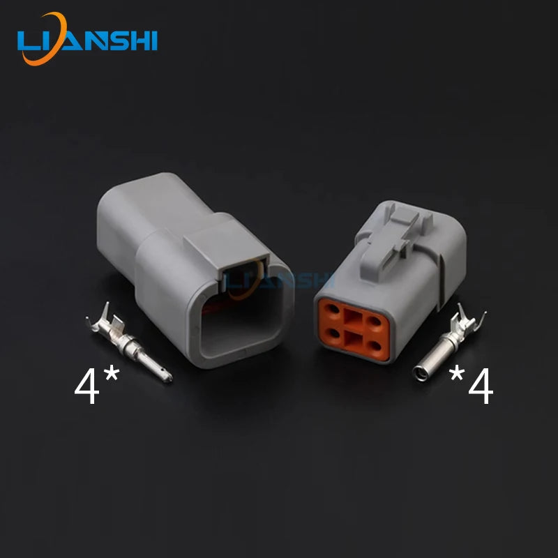 DTP04-4P/DTP06-4S Deutsch high current connector Engine engineering vehicle LED spot light power 4p plug with terminal
