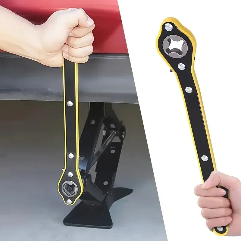 Auto Labor Saving Jack Cross Shaped Wrench Efficient Tire Changing Vehicle Tools Saving Car Scissor Ratchet Spanner Key Amagi