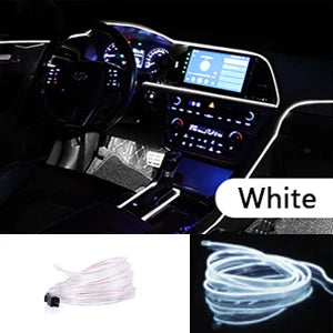 1M/3M/5M USB LED Ambient Light For Car LED Panel Dashboard Neon Strip Interior Decorations Atmosphere EL Light Line Tube With