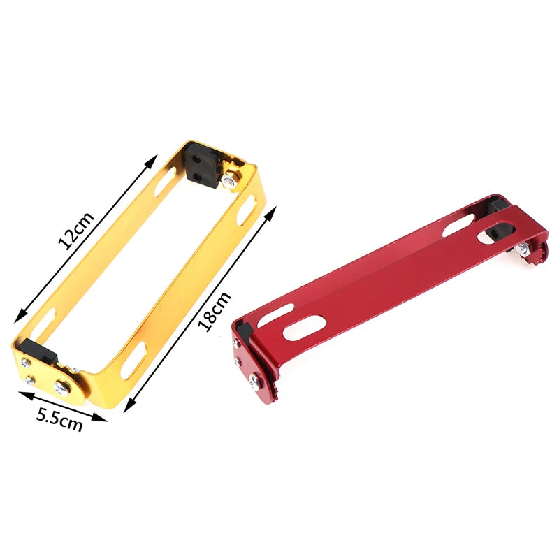 Universal Motorcycle Car License Plate Frame Aluminum Power Racing Auto Adjustable Angle Metal License Plate Holder Bracket