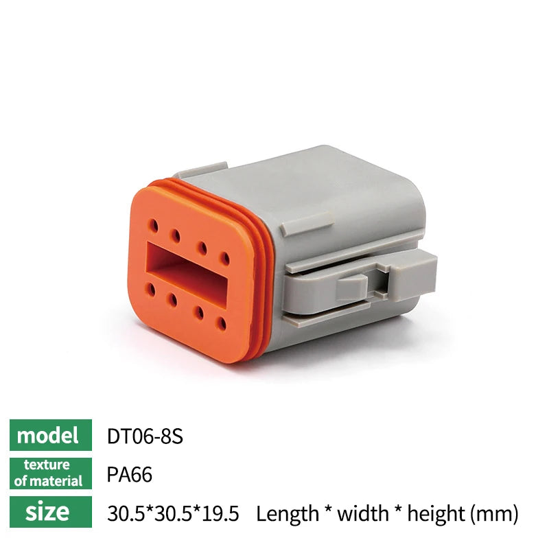 DT Series Deutsch Waterproof Connector Kit Repair Tool Portable Box Suit DT06-2/3/4/6/8/12S DT04-2/3/4/6/8/12P Terminal & Pliers