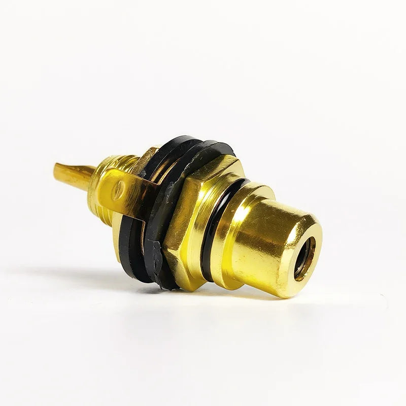 10/20/40PCS Gold-Plated RCA Jack Connectors, Zinc Alloy Single AV Coaxial Socket for Audio Video Panel Mount Applications