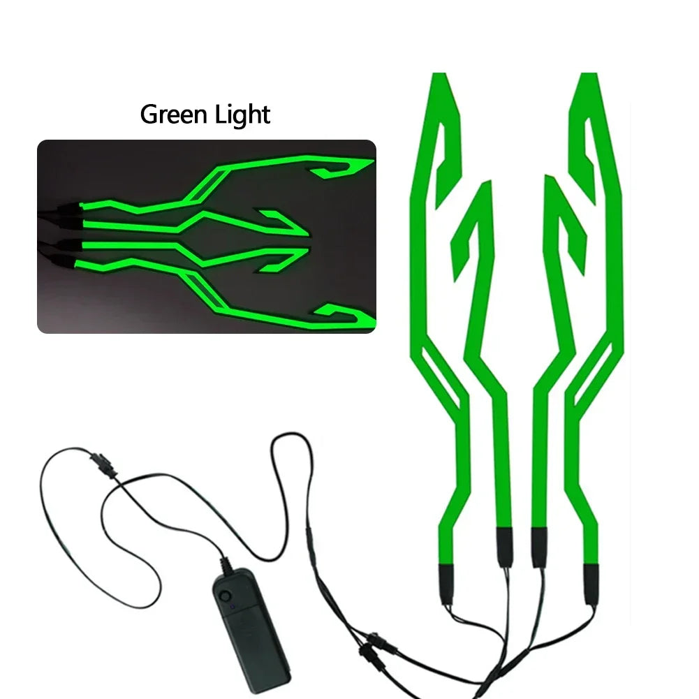 Multi-functional LED Motorcycle Helmet Light Strip Kit - 3-mode Night Riding Signal Decorative Accessory For Unisex Adults Amagi