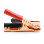 10/2pcs MINI Battery Clip Car Grounding Wire Crocodile Clip Power Clip Full Sheath Fish Clips 70MM Connectors Alligator Clips