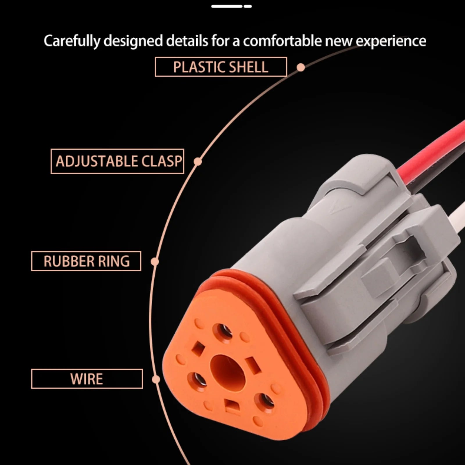 3-PIN Connector Waterproof 1.6mm Series Male Female Connectors Wiring Harness DT04-3P-C017 DT06-3S-C017