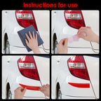 7Pcs Car Reflective Warn Strip Tape Bumper Safety Stickers Car Safety Mark Reflective Strip Car Trim Accessories