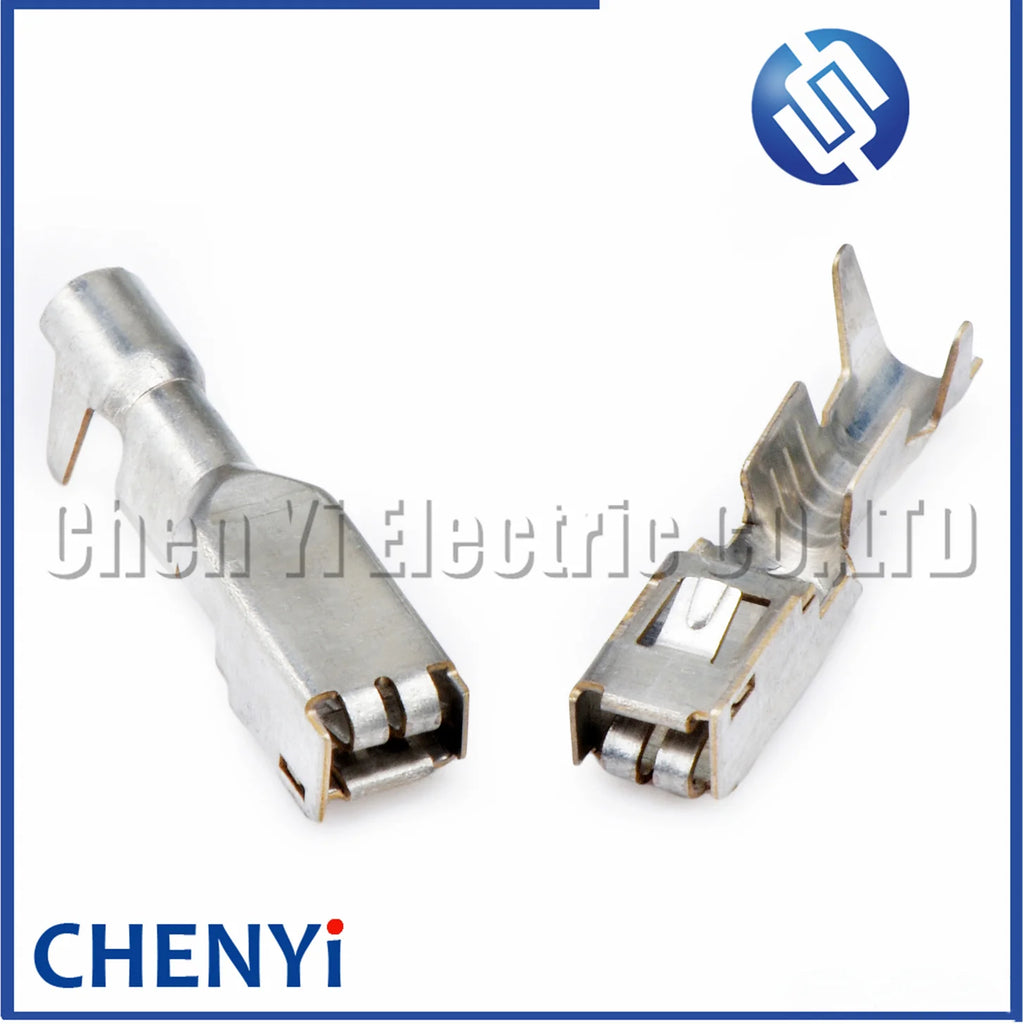 50 Pcs 2.8mm female Wire Crimp Brass tin plating Terminal Cable Splice Pins 968075-2 1355950-2 968678-2 For connector plug