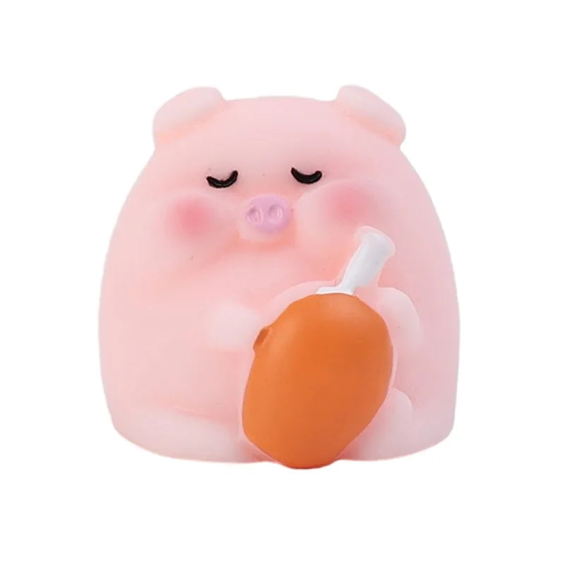 Cute Piggy Auto Interior Ornaments Resin Pink Pig Cartoon Toy Decoration Dashboard Desktop Office Garden Car Decor Accessories