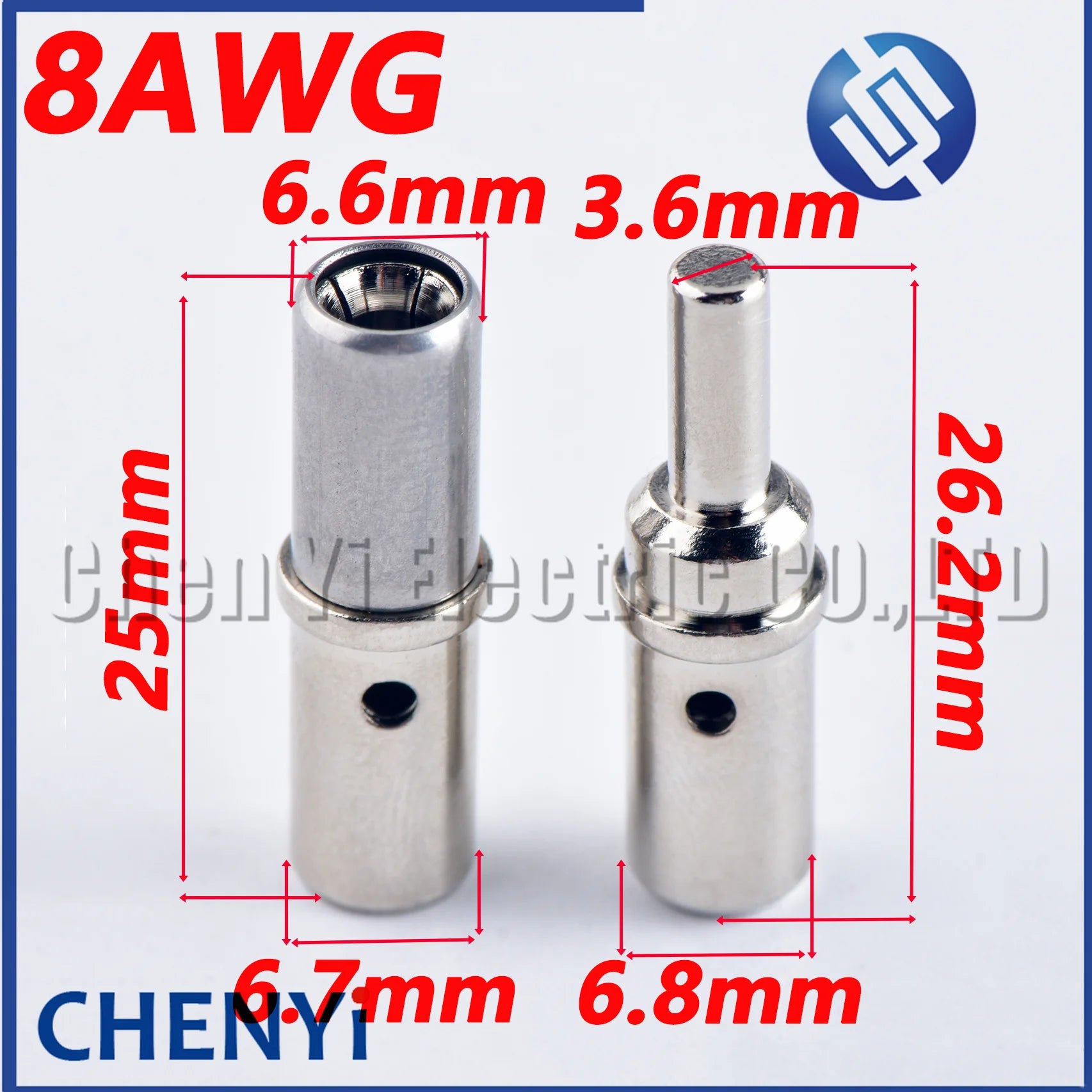 Deutsch 0460-204-08141 0462-203-08141 0462-203-04141 0460-204-04141 4AWG 8AWG Stainless Steel Solid Brass Terminal Pin AHDP DTHD