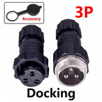 5/20Sets GX16 M16 QL16 16MM Aviation Plug&Socket:Male Female Docking Back Nut Panel Mounted Connector with 2/3/4/5/6/7/8/9 Pins