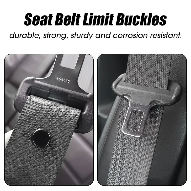 4/8pcs Car Safety Seatbelt Stopper Buckle Adjust Seat Belt Spacing Limit Stop Plastic Anti-slip Button Retainer Car Interior