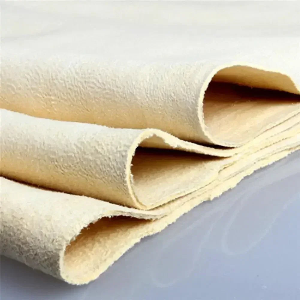 Car Wash Towel Chamois Clean Towel Natural Genuine Leather Cloth Auto Home Motorcycle Washing Care Quick Dry Super Absorbent Ama