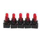 10Pcs T5.5 Led Bulb1.2W Car Interior Lights Dashboard Heating Indicator Wedge Auto Instrument Lamp air conditioning lamp 12V