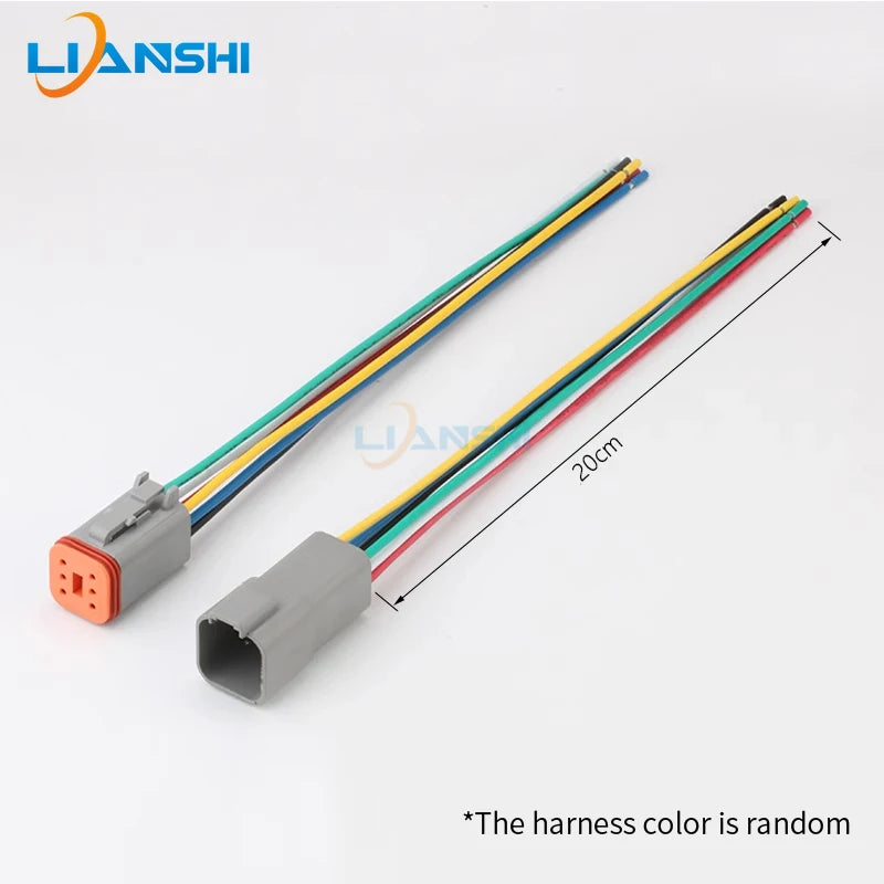 DT04-2P/DT06-2S Automotive Waterproof Connector Harness Plug 2/3/4/6/8/12 Hole for Heavy Truck Plug