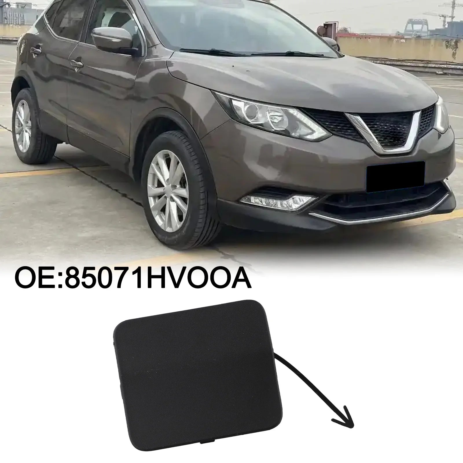 85071HV00A Car Rear Bumper Towing Hook Eye Cover For Nissan For Qashqai 2017-2021 Towing Eye Cap Accessories