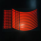 12pcs Motorcycle Bicycle Wheel Rim Stripe Wheel Decal Tape Sticker 18-21 Inch Sport Reflective Rim Tape Tire Stickers